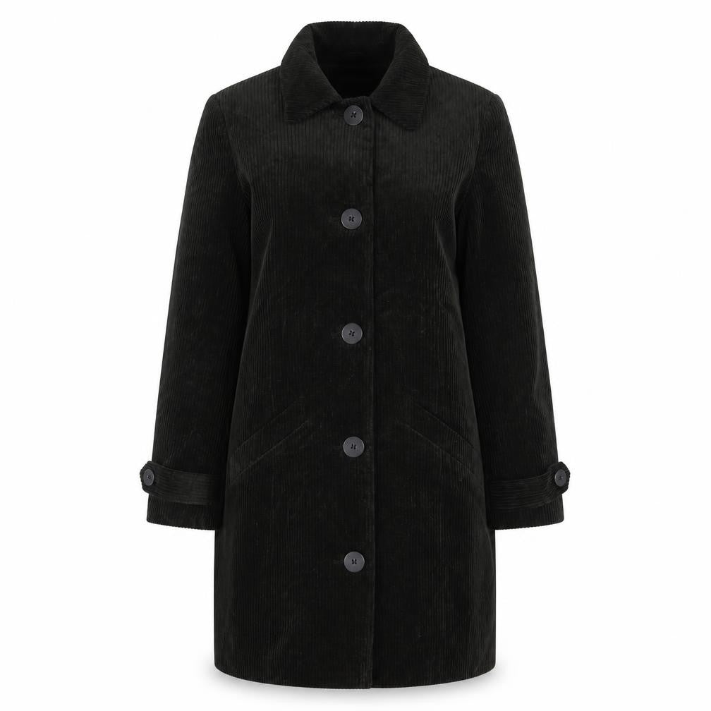 Classic Womens Green Overcoat Coat Size 8 Button - Pockets
