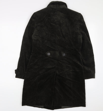 Classics Womens Green Overcoat Coat Size 8 Button - Pockets