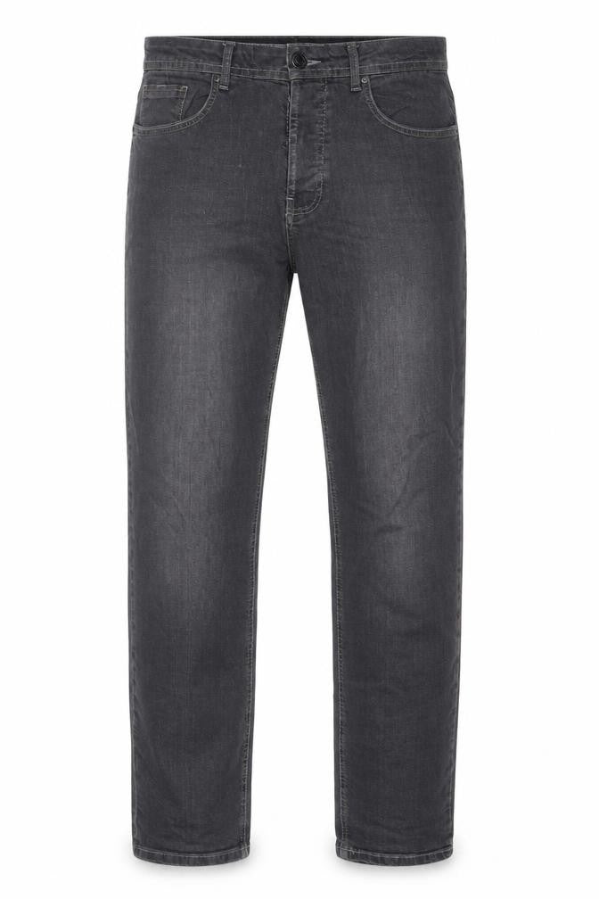 Denim & Co. Mens Grey Cotton Straight Jeans Size 32 in L32 in Regular Button