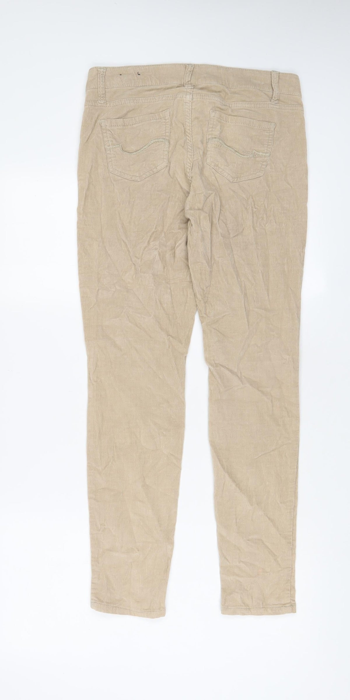 U.S. Polo Assn. Womens Beige Cotton Trousers Size 28 in L28 in Regular Zip