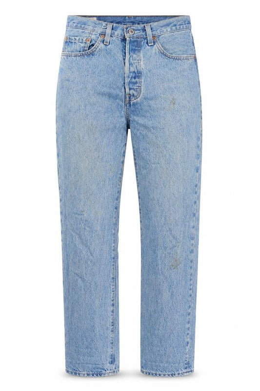 Levi's Womens Blue Cotton Straight Jeans Size 26 in L30 in Regular Zip