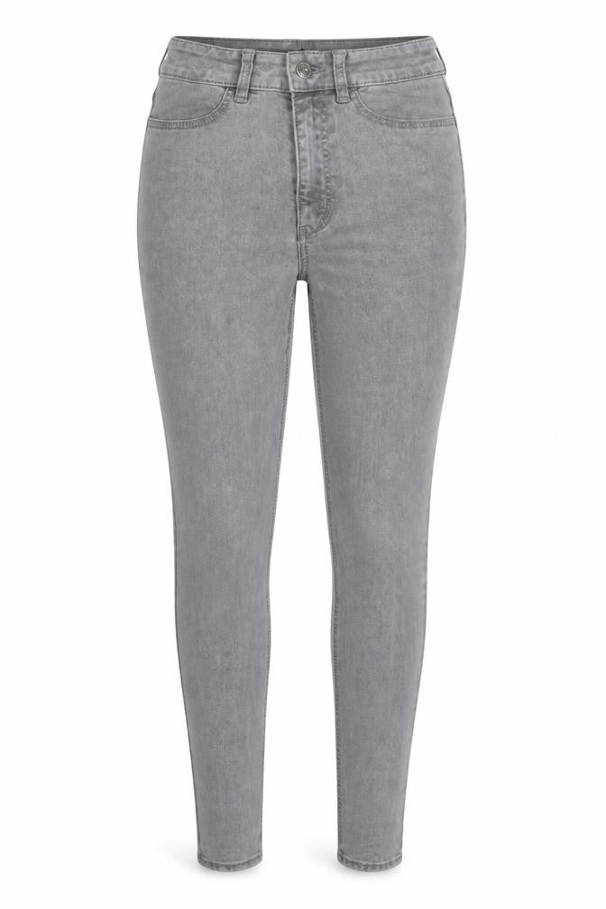 Divided by H&M Womens Grey Cotton Skinny Jeans Size 8 L30 in Regular Zip