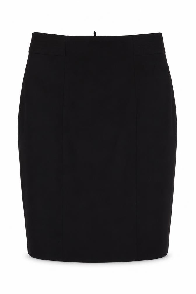 H&M Womens Black Polyester A-Line Skirt Size 6 Zip