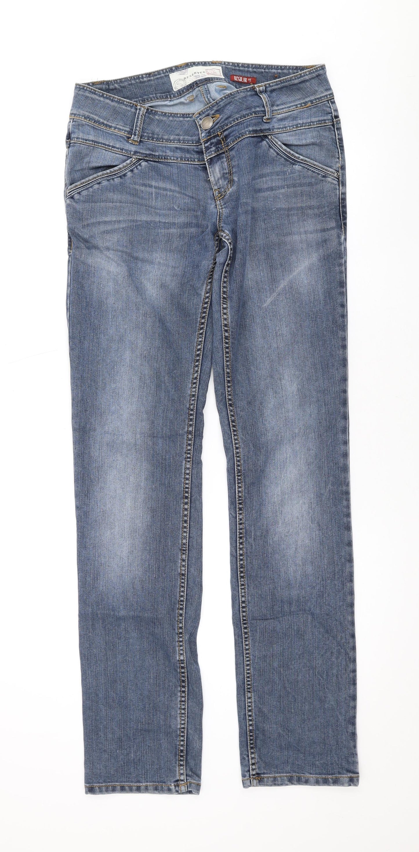 RESERVED Mens Blue Cotton Skinny Jeans Size 31 in L32 in Regular Zip