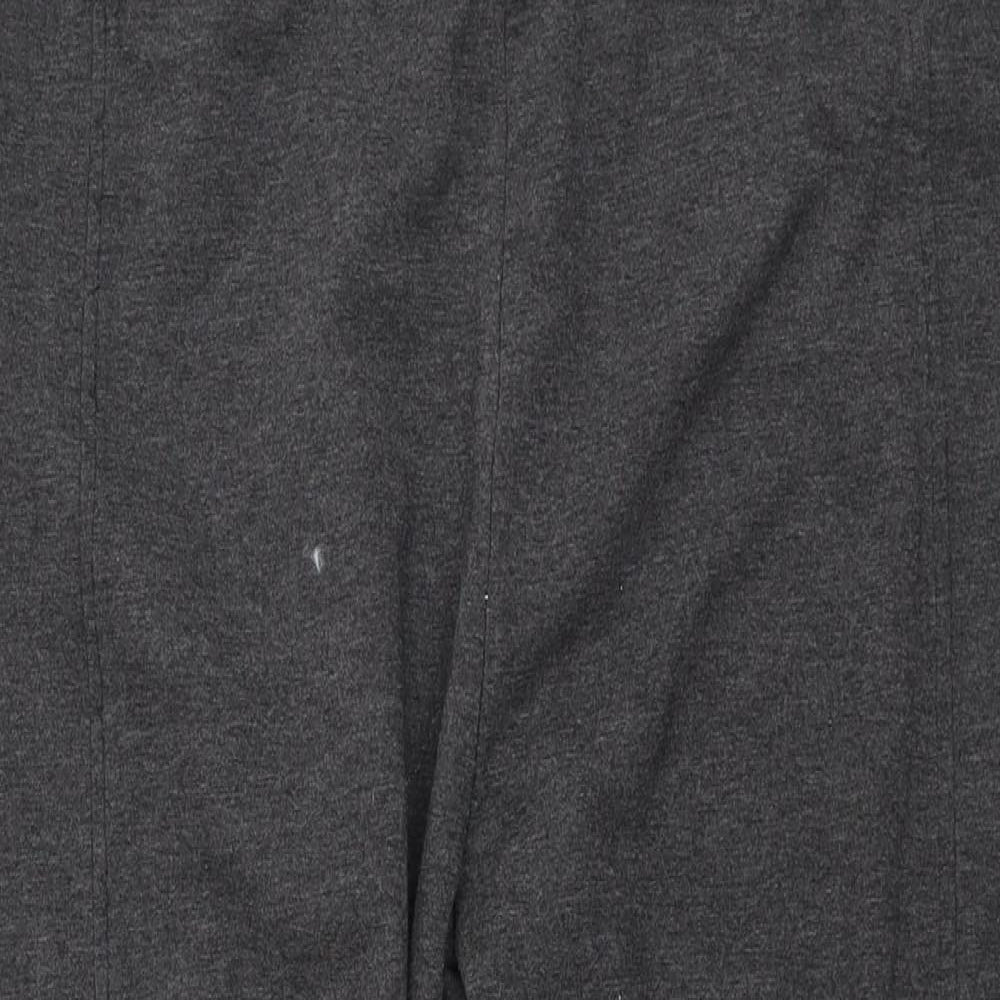 Marks and Spencer Womens Grey Polyester Trousers Size 20 L26 in Regular