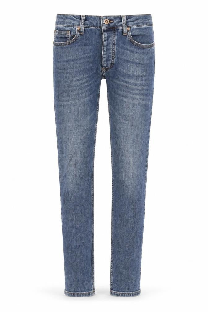 Topman Mens Blue Cotton Skinny Jeans Size 28 in L30 in Regular Button