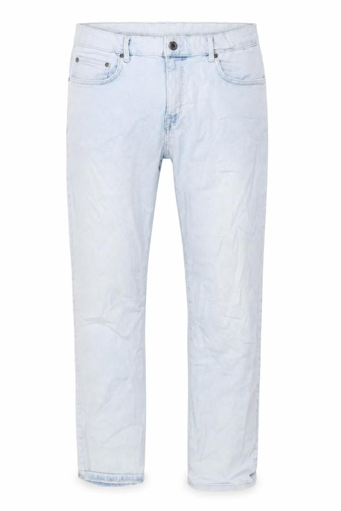 Easy Mens Blue Cotton Straight Jeans Size 38 in L28 in Regular Zip
