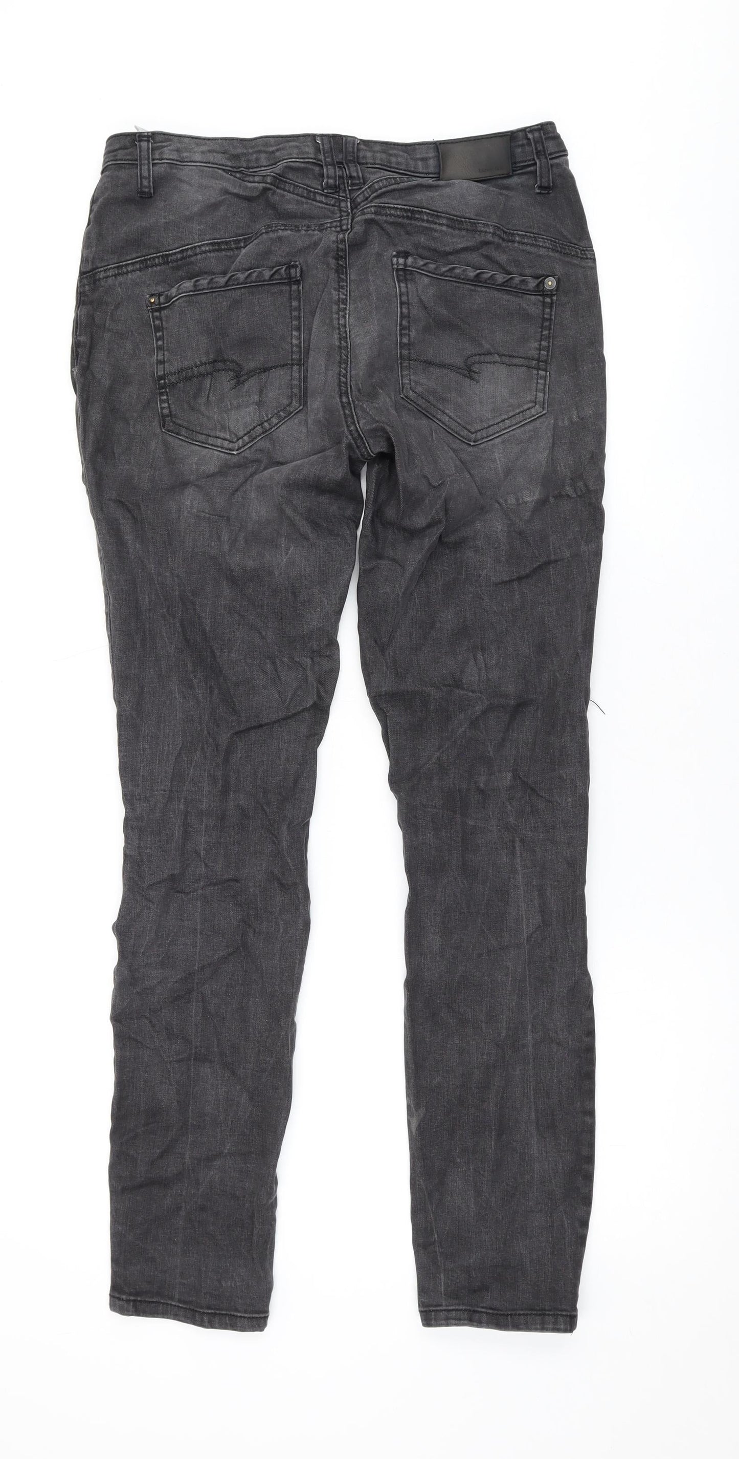 Street One Womens Grey Cotton Skinny Jeans Size 30 L31 in Regular Zip
