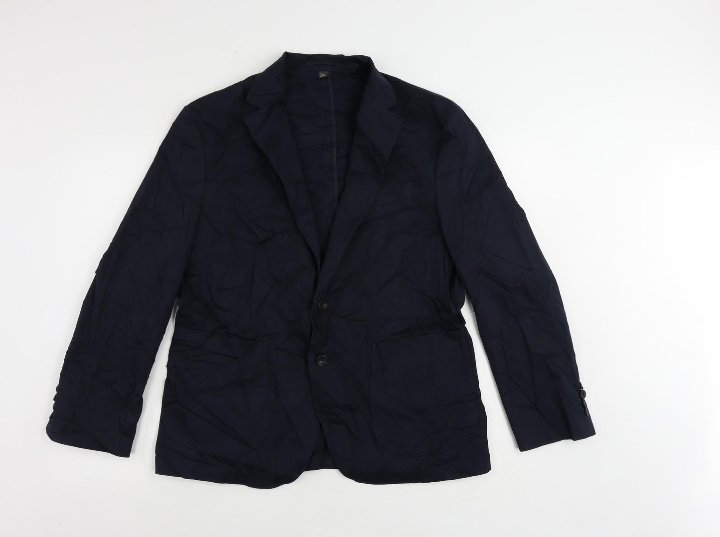 Marks and Spencer Mens Blue Cotton Jacket Blazer Size 40 Regular
