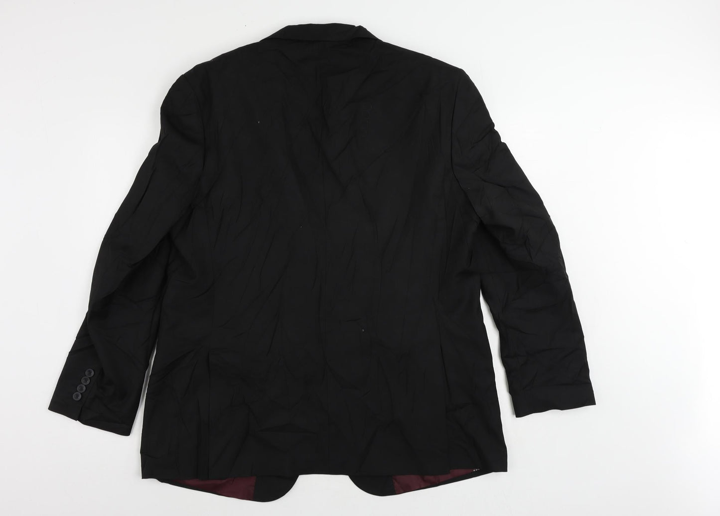 Marks and Spencer Mens Black Polyester Jacket Suit Jacket Size 44 Regular
