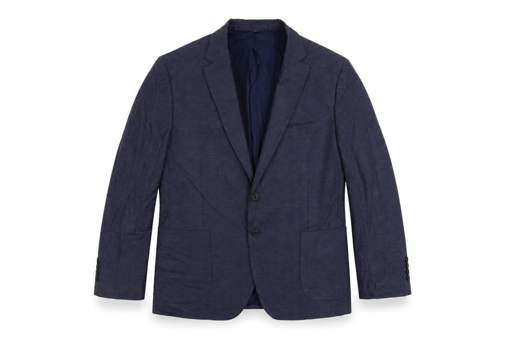 Marks & Spencer Mens Blue Polyester Jacket Suit Jacket Size 46 Regular