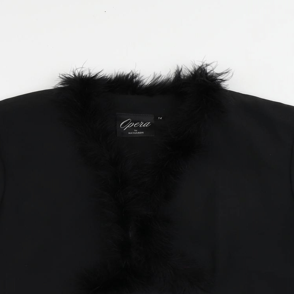 Opera by Richards Womens Black Jacket Size 14 - Open