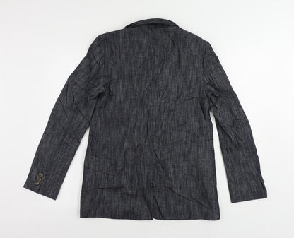 Marks & Spencer Womens Blue Jacket Blazer Size 8 Button