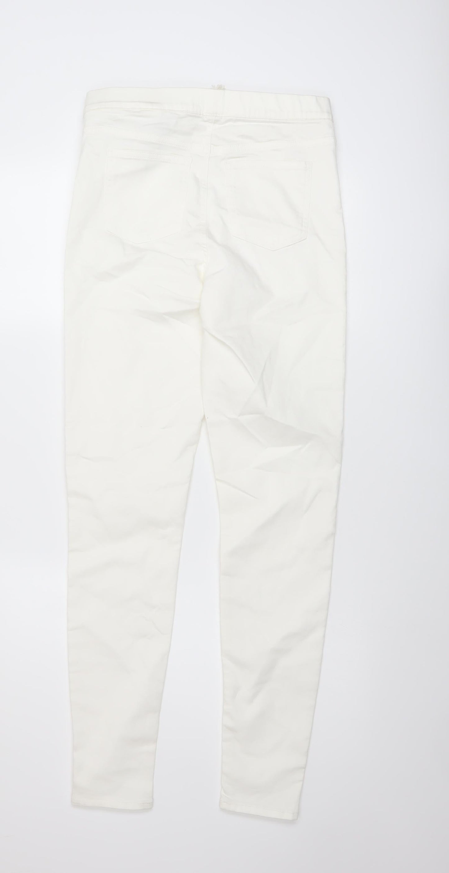 Marks and Spencer Womens Ivory Cotton Jegging Jeans Size 10 L30 in Regular