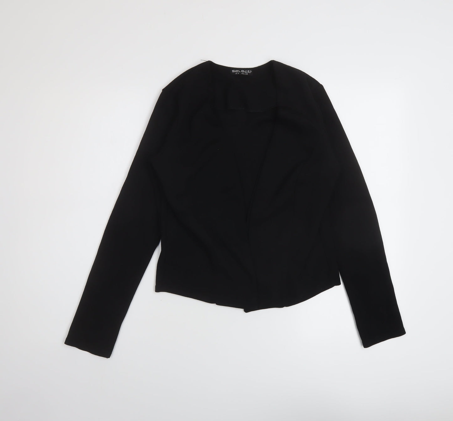 Select Womens Black Polyester Kimono Blouse Size 10 V-Neck