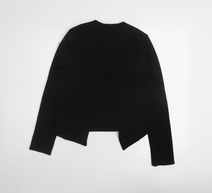 Select Womens Black Polyester Kimono Blouse Size 10 V-Neck