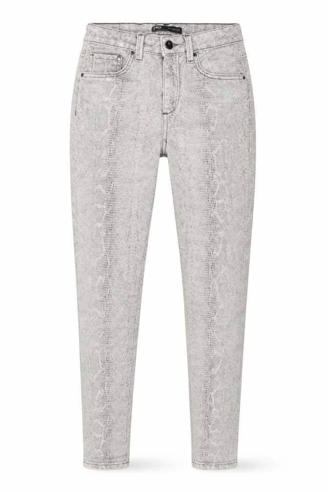 Zara Womens Beige Animal Print Cotton Trousers Size 8 L27 in Regular Button
