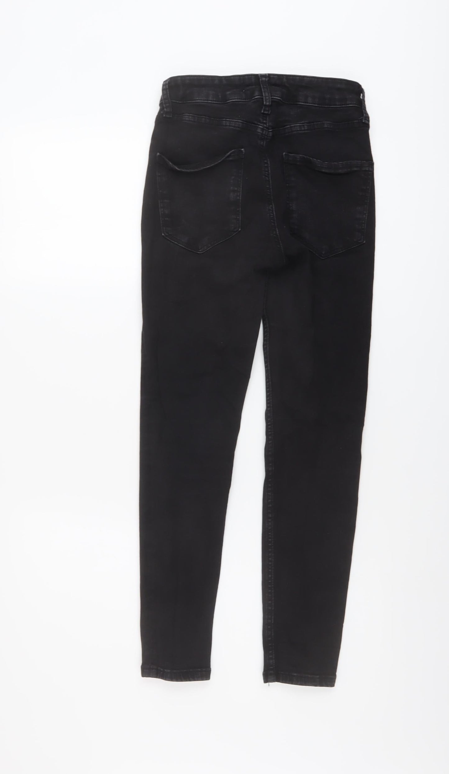 365 Denim Womens Black Cotton Skinny Jeans Size 10 L25 in Regular Button