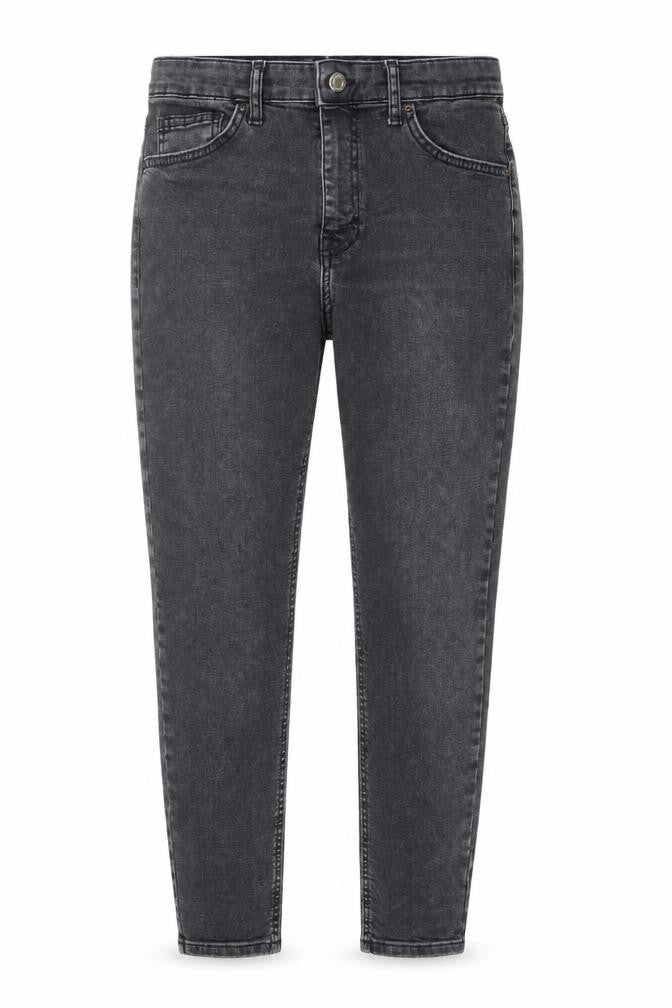 Topshop Womens Grey Cotton Skinny Jeans Size 30 in L25 in Regular Button