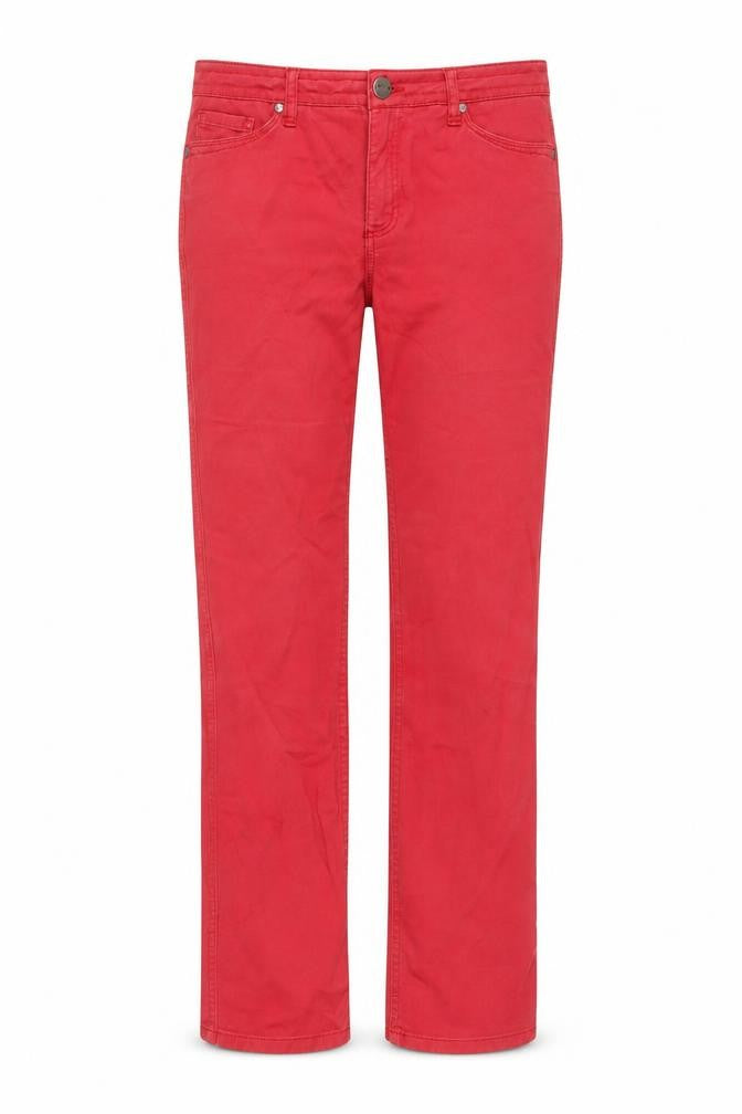 Per Una Womens Pink Cotton Straight Jeans Size 10 L31 in Regular Button