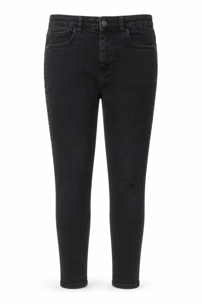 Denim & Co. Womens Black Cotton Skinny Jeans Size 12 L26 in Regular Button