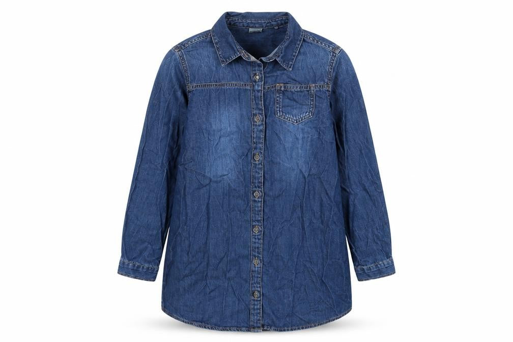 NEXT Girls Blue Cotton Basic Button-Up Size 10 Years Collared Button