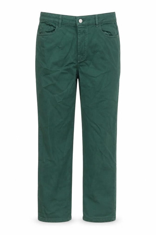 Contemporaine Womens Green Cotton Cropped Jeans Size 6 L27 in Regular Button