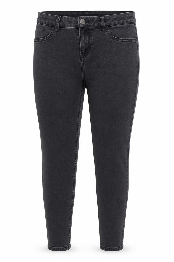 New Look Womens Grey Cotton Skinny Jeans Size 14 L27 in Regular Button
