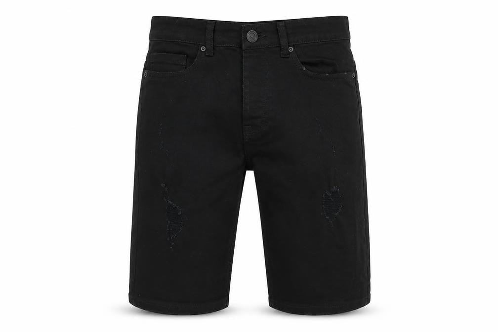 Denim & Co. Mens Black Cotton Bermuda Shorts Size 28 in L11 in Regular Button