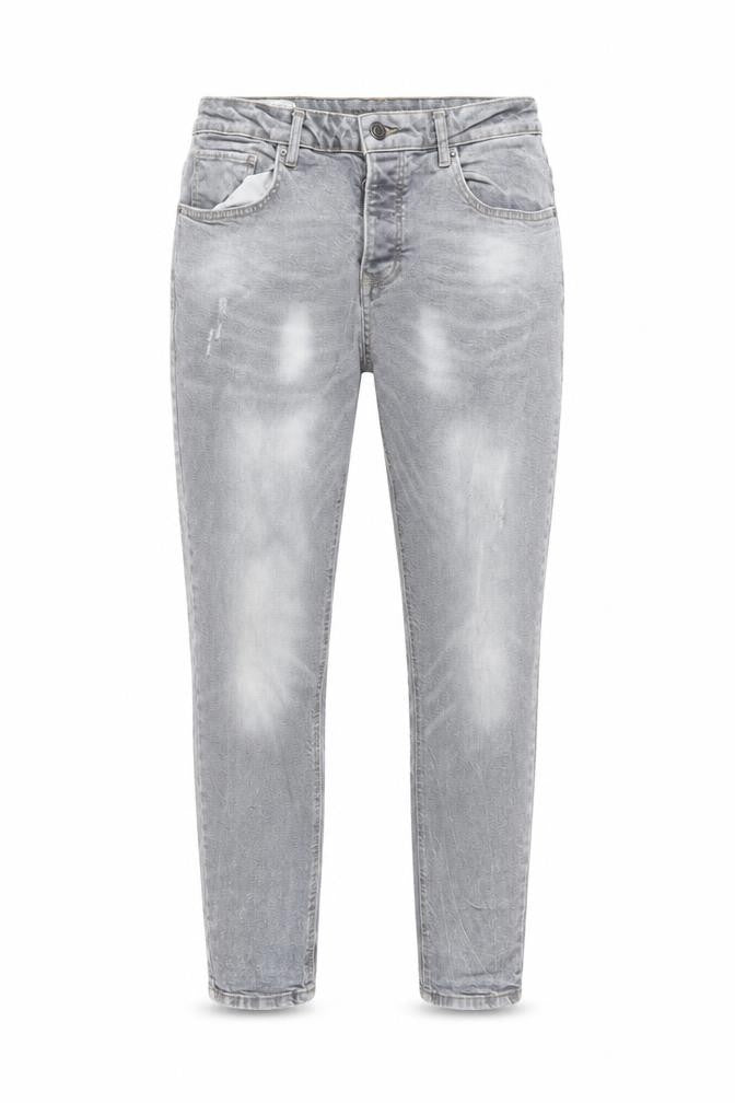 Denim & Co. Mens Grey Cotton Skinny Jeans Size 34 in L32 in Regular Button