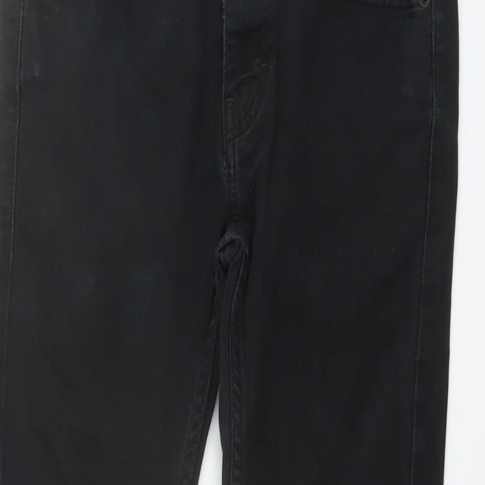 Topman Mens Black Cotton Skinny Jeans Size 28 in L28 in Regular Button