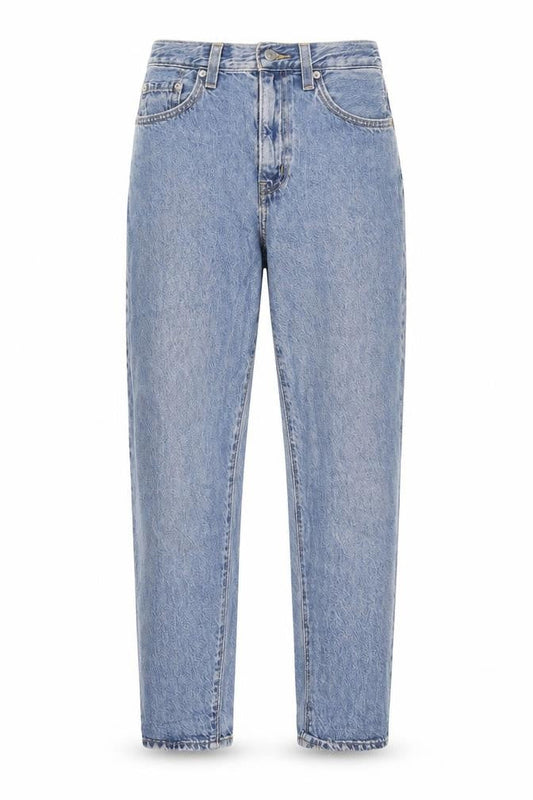 Levi's Womens Blue Cotton Tapered Jeans Size 24 in L27 in Regular Zip