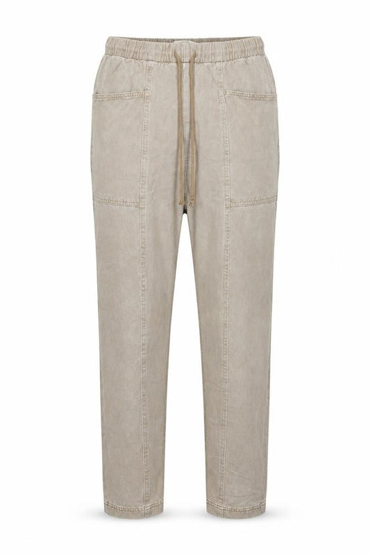 Per Una Womens Brown Cotton Tapered Jeans Size 12 L29 in Regular Drawstring