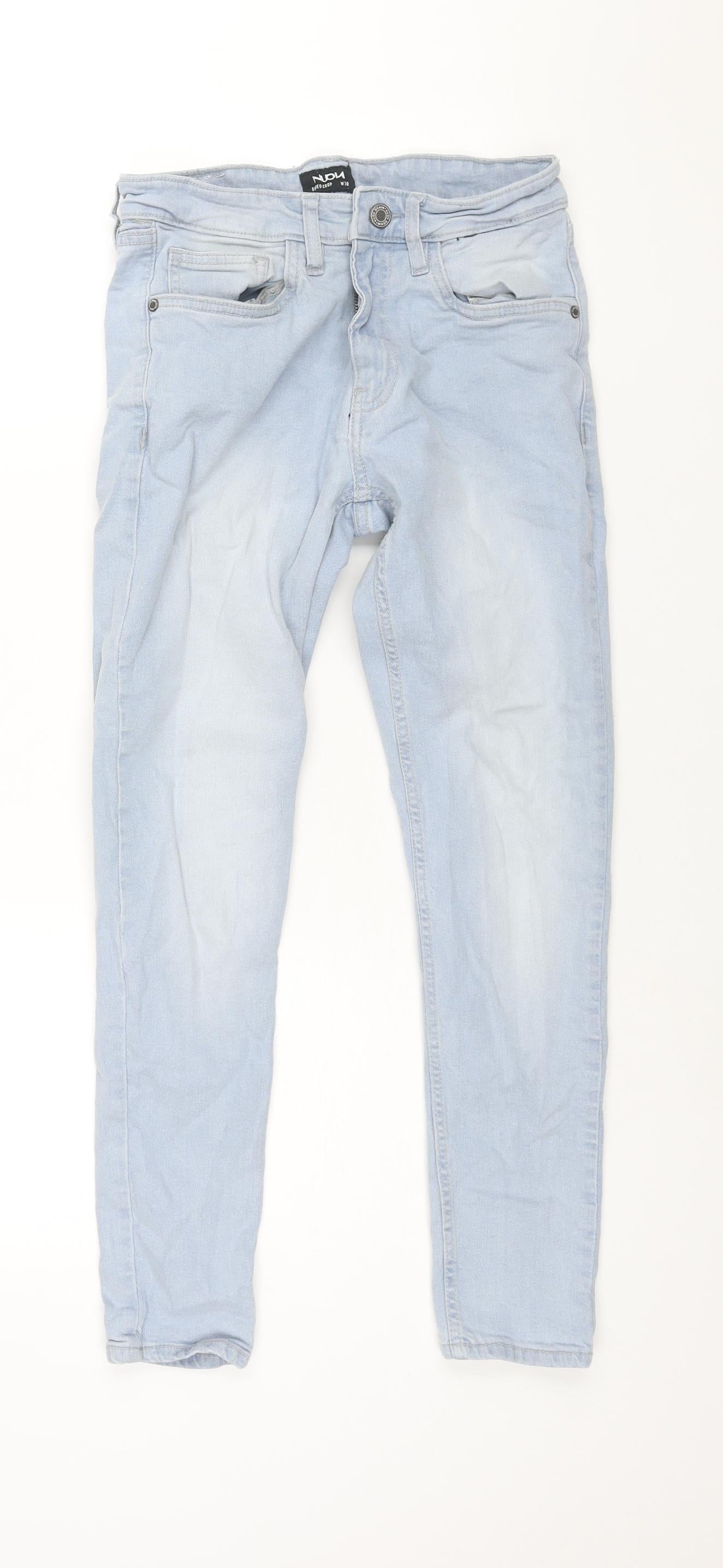 Nuon Mens Blue Cotton Skinny Jeans Size 30 in L27 in Regular Zip