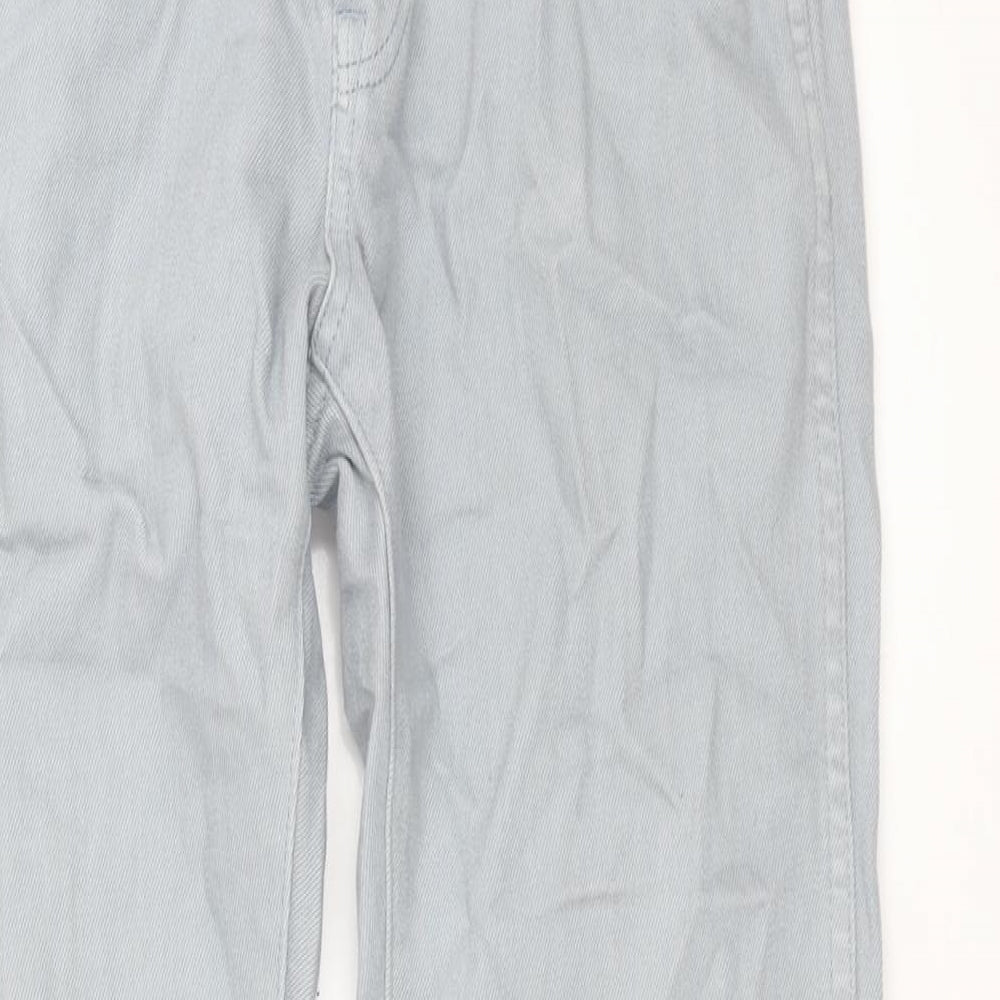 Topman Womens Blue Cotton Straight Jeans Size 30 L29 in Regular Zip