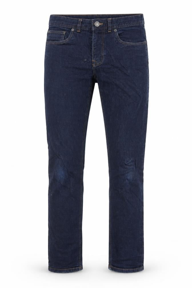 Easy Mens Blue Cotton Straight Jeans Size 30 in L30 in Slim Zip