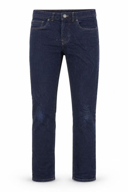 Easy Mens Blue Cotton Straight Jeans Size 30 in L30 in Slim Zip