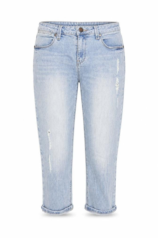 Max Jeans Womens Blue Cotton Capri Jeans Size 32 in L22 in Regular Zip