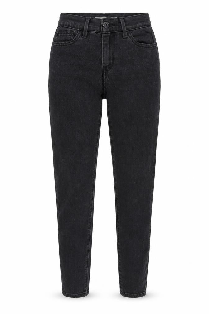 Levi's Womens Black Cotton Tapered Jeans Size 24 in L28 in Regular Zip
