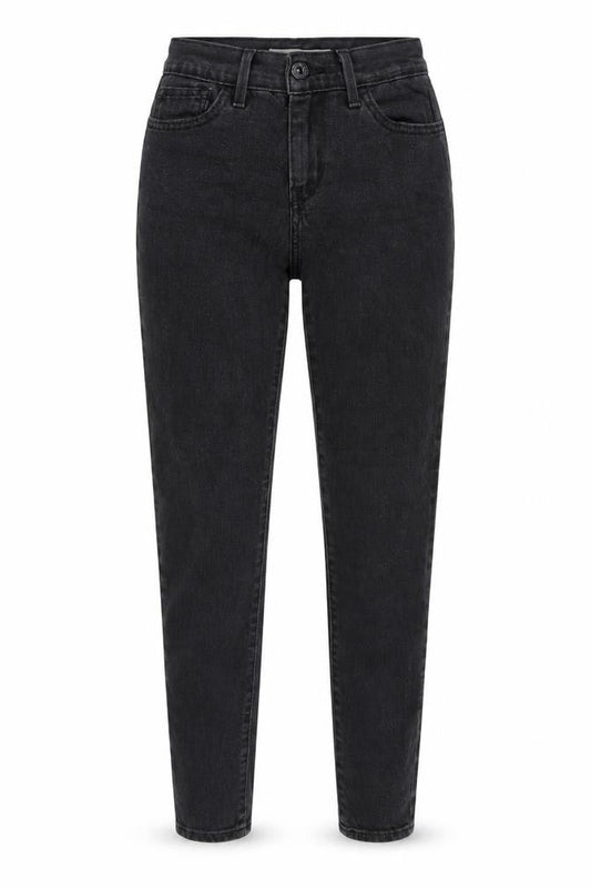 Levi's Womens Black Cotton Tapered Jeans Size 24 in L28 in Regular Zip