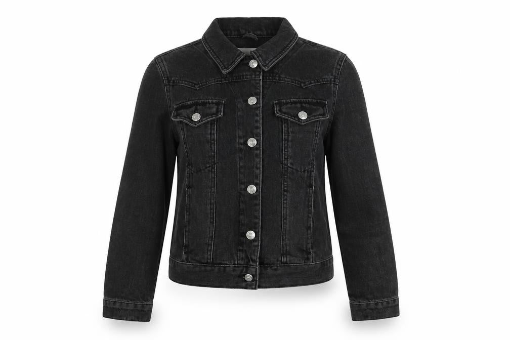 Topshop Womens Black Jacket Size 8 Button - Studded