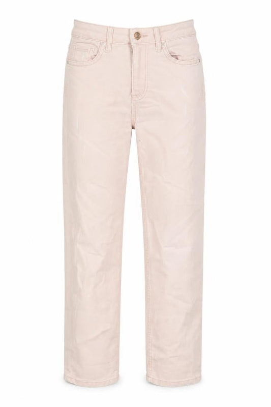 Marks & Spencer Womens Pink Cotton Cropped Jeans Size 6 L25 in Slim Zip