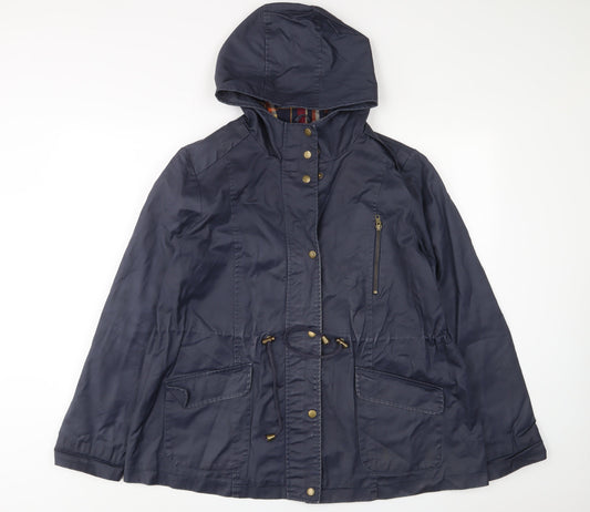 Debenhams Womens Blue Jacket Coat Size 16 Button - Pockets