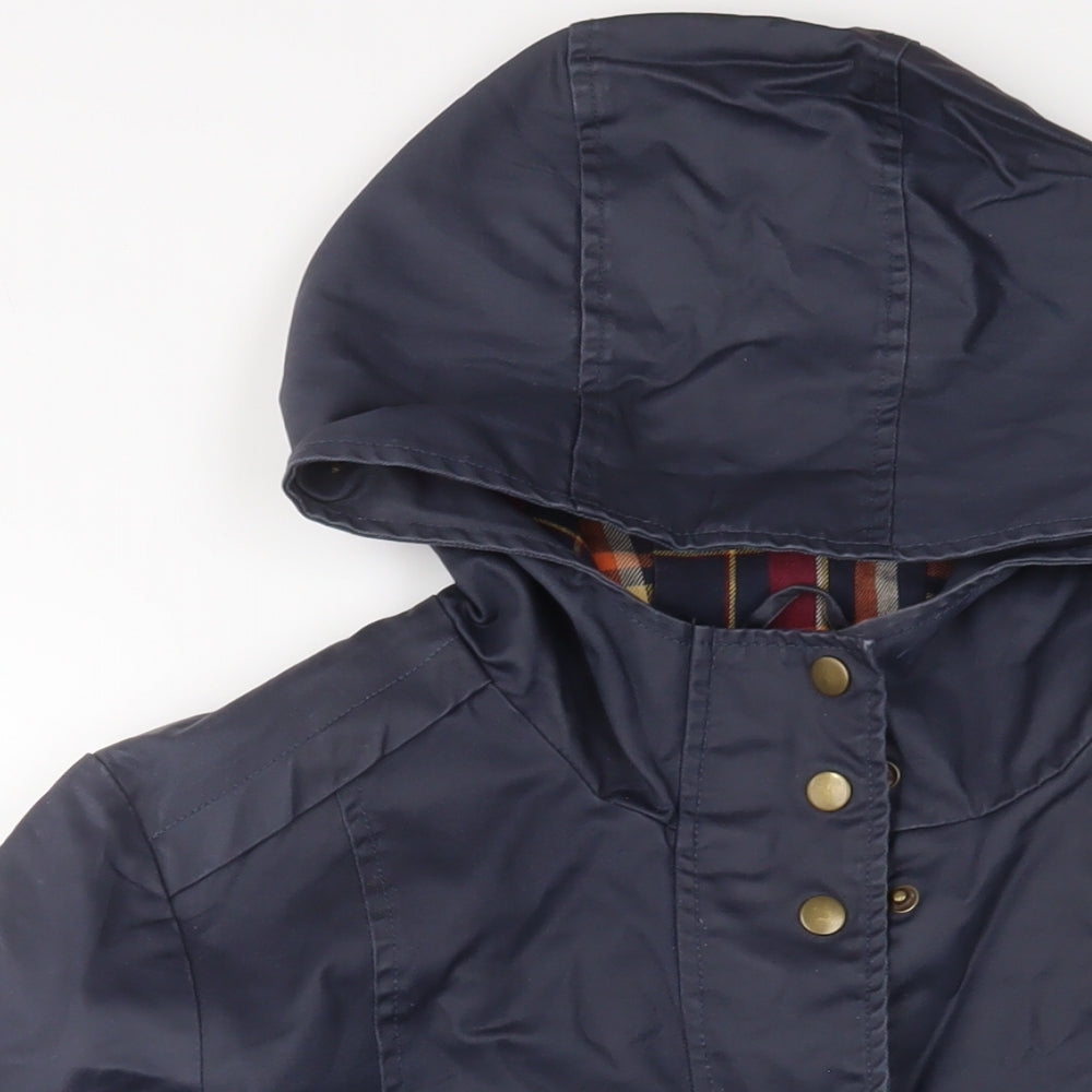 Debenhams Womens Blue Jacket Coat Size 16 Button - Pockets