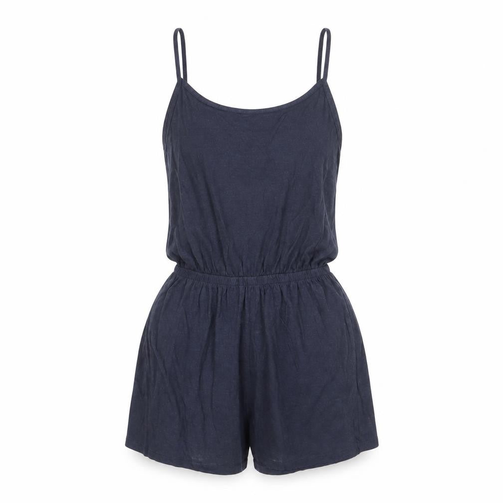 H&M Womens Blue Polyester Playsuit One-Piece Size XS Pullover