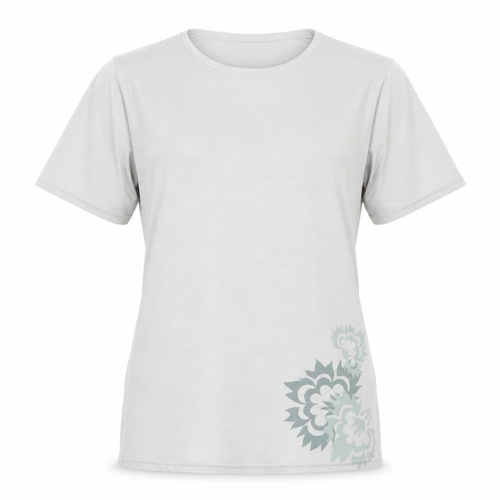 Rohan Womens Grey Polyester Basic T-Shirt Size S Crew Neck