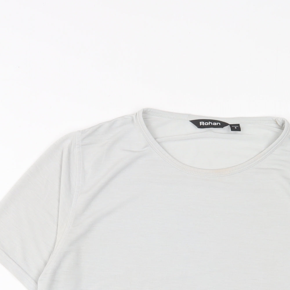 Rohan Womens Grey Polyester Basic T-Shirt Size S Crew Neck