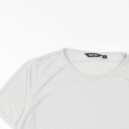 Rohan Womens Grey Polyester Basic T-Shirt Size S Crew Neck