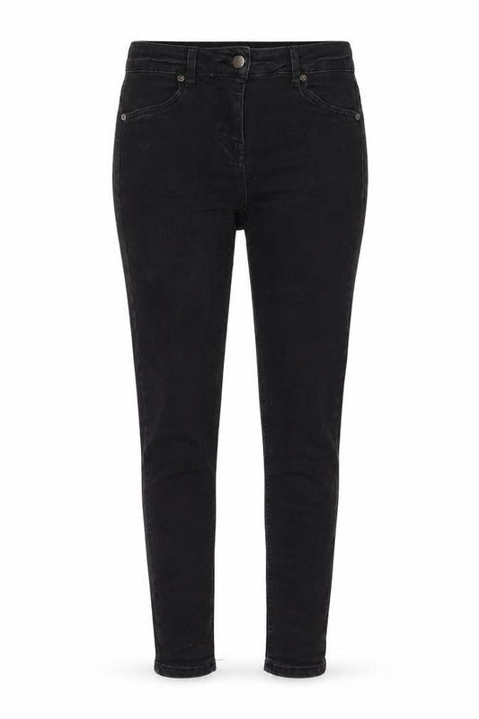 Oasis Womens Black Cotton Skinny Jeans Size 12 L29 in Regular Zip