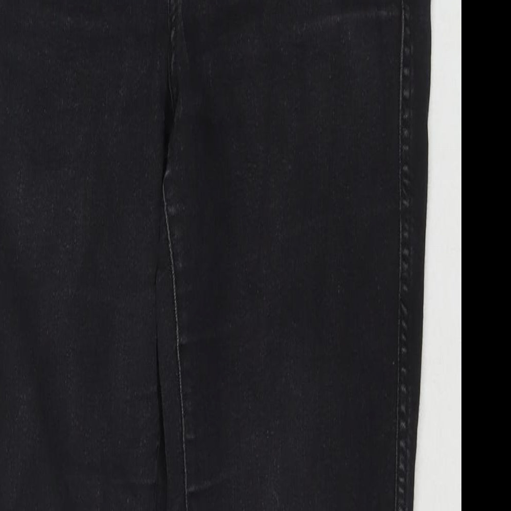 H&M Womens Black Cotton Skinny Jeans Size M L27 in Regular Zip